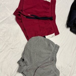 Women’s Red and Gray Shorts Set